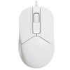 Mouse A4Tech FM12S Silent, Optical, 1000 dpi, 3 buttons, Ambidextrous, 4-Way Wheel, White, USB 