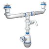 cumpără Sifon pentru cadă Aniplast A3500 Ani Grot 1 1/2"xØ40, dublu, cu racord pentru masina de spalat în Chișinău 