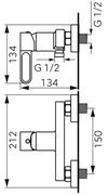 купить Смеситель для душа Zaffiro F-DESIGN Gun Metal FD1-ZFR-7-04 (dus) в Кишинёве 