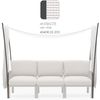 cumpără Parasolar Baldachin NARDI KOMODO OMBRA 3 ANTRACITE velo white 40408.02.203 (Parasolar Baldachin pentru mobilier modular KOMODO pentru gradina si terasa) în Chișinău 