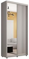 купить Шкаф Mobildor-Lux Compact uși glisante Oglindă + PAL cu ornament linii (100x45x210H cm) Grey в Кишинёве 