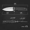 купить Нож походный Sencut S21007-1 Sachse, mâner Micarta negru, Button Lock в Кишинёве 