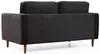 cumpără Canapea Trendy Roma Negru, 90x70x175cm (2 locuri) în Chișinău 