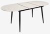 купить Стол Evelin di Costacurta DT-533R B, 135(175)x80x76см, Каркас/Опоры: Металл Черный (раздвижной), белый мат в Кишинёве 