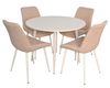 купить Комплект стол и стулья Evelin di Costacurta стол DT-402-5Wh + 4 стула YTC-055Wh Light beige в Кишинёве 