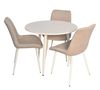 купить Комплект стол и стулья Evelin di Costacurta стол DT-404-5Wh + 3 стула YTC-055Wh Light grey в Кишинёве 