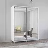 купить Шкаф Mobildor-Lux Раздвижные зеркальные двери Aron-P (170x60x240 см), цвет "Бриллиантовый белый" в Кишинёве 