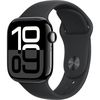 cumpără Ceas inteligent Apple Watch Series 10 GPS 42mm Jet Black Aluminium Case with Black Sport Band - M/L MWWF3 în Chișinău 