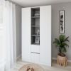 купить Шкаф Smartex (15834) N14 140cm Alb+Grafit в Кишинёве 