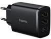 купить Зарядное устройство сетевое Baseus CCXJ020101 Wall Charger 3*USB-A, Compact Series, Black в Кишинёве 