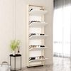 купить Полка для обуви Mobildor-Lux Leo Slim 70x16x203H cm White/Sonoma в Кишинёве 