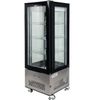 купить Холодильная витрина темп. + 12 ° C, 650x650x1900 мм, емкость 400 L, светодиодное освещение, черный в Кишинёве 