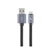 купить Gembird CCB-mUSB2B-AMCM-6, Black, 1.8m, Cable USB2.0/Type-C Cotton braided  USB 2.0 A-plug to type-C plug, blister в Кишинёве 