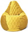купить Кресло-мешок BeanBag BM6152, Кресло Груша из велюра Maserrati "Romb", XXL, жёлтый в Кишинёве 