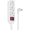 купить Фильтр электрический Hama 137322 Power Strip, 3-Way, with Switch, 1.4 m, white в Кишинёве 