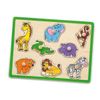 купить Головоломка Viga 50019 Puzzle din lemn cu buton Animale sălbatice 8 elem. в Кишинёве 