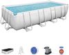 cumpără Piscină cu cadru Bestway 56465BW Power Steel 549x274x122cm, 14812L, carcas metal (pompa filtru pe cartus) în Chișinău 