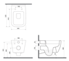 Унитаз подвесной WC VEA CUBO RIMLESS с крышкой SLIM soft close