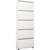 купить Полка для обуви Mobildor-Lux Leo Slim 70x16x203H cm White в Кишинёве 