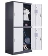 купить Металлический шкаф с 4 дверьми, белый-серый 900x450x1850 мм в Кишинёве 