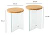 cumpără Măsuţă cafea Trendy Serenity 2, Stejar, Transparent, set în Chișinău 
