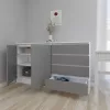 купить Комод Smartex (16111) Т2 160cm Alb+Grafit в Кишинёве 
