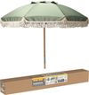 cumpără Umbrelă de gradină Promstore 33792 Umbrela de soare cu franjuri D180cm, H200cm, lemn în Chișinău 