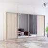 cumpără Dulap Mobildor-Lux Fox uși glisante din oglindă și PAL (370x60x240H cm) Sonoma în Chișinău 
