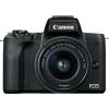 купить Фотоаппарат беззеркальный Canon EOS M50 Mark II + 15-45 f/3.5-6.3 IS STM Black (4728C043) в Кишинёве 