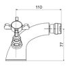 Baterie de bidet cu două supape IMPRESE CUTHNA stribro, crom 