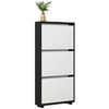 cumpără Raft pentru încălțăminte Mobildor-Lux Leo Slim 50x16x125H cm Anhracite/White în Chișinău 
