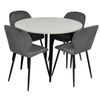 купить Комплект стол и стулья Evelin di Costacurta стол DT-402-3B + 4 стула YTC-064B Dark grey в Кишинёве 