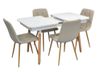 купить Комплект стол и стулья Evelin di Costacurta стол DT-431-1R Wo + 4 стула YTC-080Wo Light beige в Кишинёве 