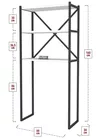 купить Этажерка Bofigo Для стиральной машины, металлический каркас, 66x34x160 см, Белый (13-03-01) в Кишинёве 