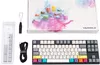 купить Клавиатура Varmilo VEM87 CMYK 87Key, EC V2 Rose, EN/UKR, White Led, Black в Кишинёве 