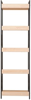 купить Офисный стеллаж Deco Karl 5 nivele 51x30x177H Oak/Black в Кишинёве 