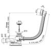 купить Сифон для ванны Polimat A55K-80-AI-01(6103065) automat crom в Кишинёве 