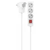 cumpără Prelungitor electric Hama 223081 Power Strip, 3-Way, Switch, Additional Socket on Plug, 1.4 m, white în Chișinău 