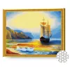 купить Картина по номерам Art Gallery GA70524 Mozaic cu diamante 40x50cm Corabie langa mal в Кишинёве 
