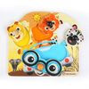 Jucarie de lemn Hape & Baby Einstein Friendly Safari Faces™ Puzzle 