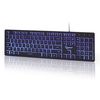 cumpără Tastatura Gembird KB-UML3-01-RU Multimedia keyboard, Silent, 3-color backlight, USB, Black în Chișinău 