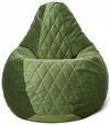 купить Кресло-мешок BeanBag BM6139, Кресло Груша из велюра Maserrati "Romb", XL, зелёный в Кишинёве 