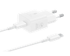 Original Sam. EP-T2510, Fast Travel Charger 25W PD (with cable), White 
