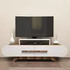 купить Тумба напольная для TV Trendy Trandafir, Nuc, Alb 145x49x36cm в Кишинёве 