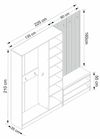 cumpără Mobilă pentru antreu Trendy Noe-8302, 225x210x35cm (GTR004009) în Chișinău 