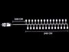 Luminite de Craciun "Dense" 240microLED alb-cald, 2.4m fir transparent