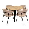 купить Комплект стол и стулья Evelin di Costacurta стол DT-402-2B + 4 стула YTC-097B Light beige в Кишинёве 