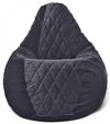 cumpără Fotoliu BeanBag BeanBag BM6161, Кресло Груша из велюра Maserrati "Romb", XXL, чёрный în Chișinău 
