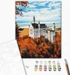 cumpără Tablou pe numere BrushMe BS52617 40x50 сm (în cutie) Vedere de toamnă din Neuschwanstein în Chișinău 