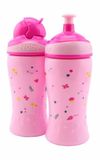 cumpără Cană cu pai Nuby NV04017PINK набор 2шт 360ml Pop-up cup(18m+) + Flip-it(12m+) Pink în Chișinău 